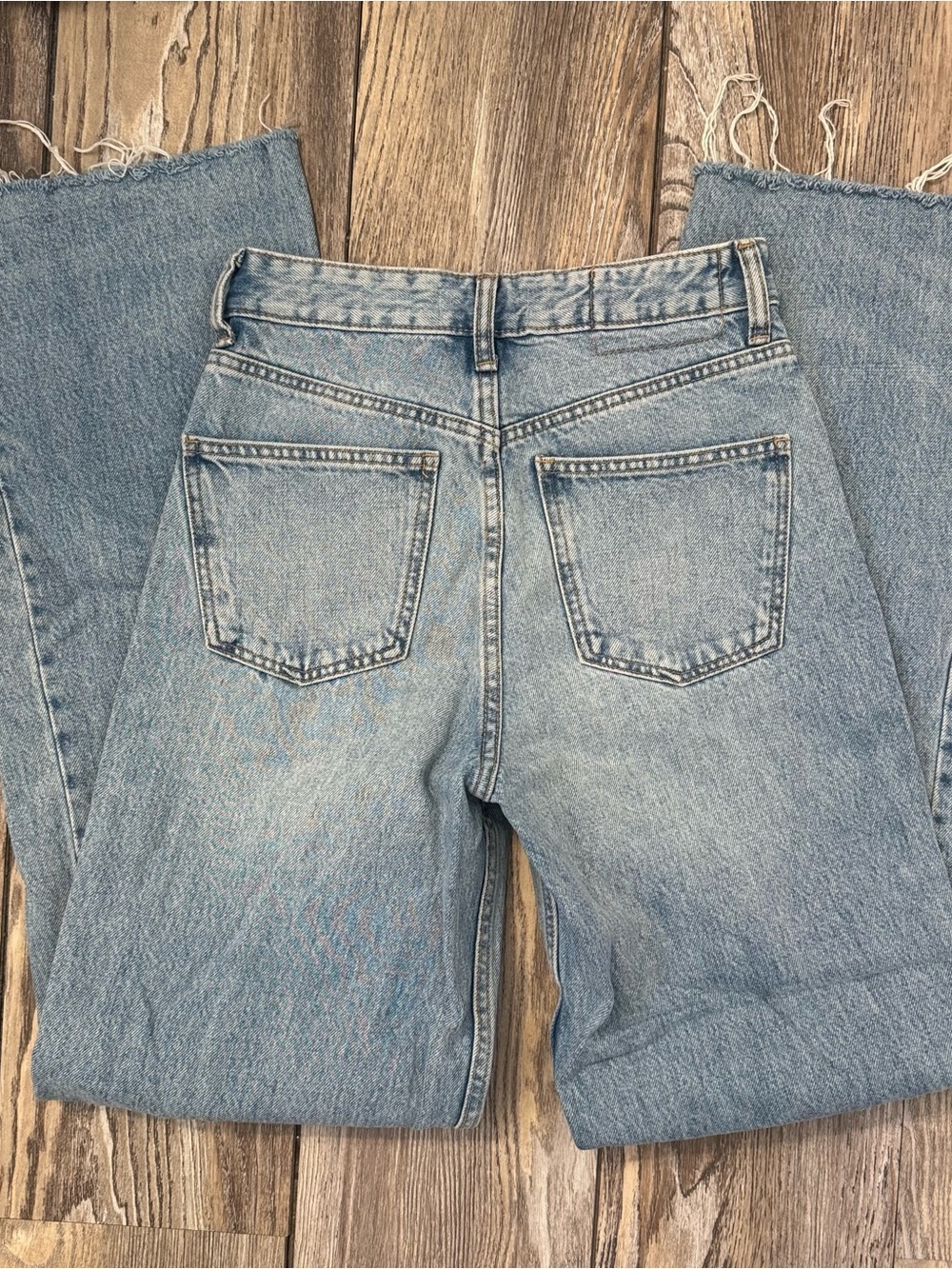 Zara Light Blue Straight Jeans - Picture 3 of 3